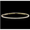 Image 1 : 0.88ctw Diamond Bangle Bracelet - 14KT Yellow Gold