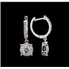 Image 2 : 14KT White Gold 1.03ctw Diamond Earrings