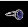 Image 1 : 1.89ct Tanzanite and Diamond Ring - 14KT White Gold