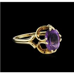 2.00ct Amethyst Ring - 14KT Yellow Gold