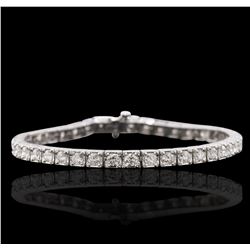 14KT White Gold 4.54ctw Diamond Tennis Bracelet