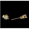 Image 2 : 0.10ctw Diamond Stud Earrings - 14KT Yellow Gold
