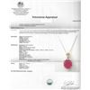 Image 3 : 6.01ctw Ruby and Diamond Pendant With Chain - 14KT Two-Tone Gold