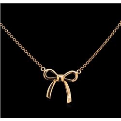 14KT Rose Gold Bow Necklace