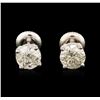Image 1 : 14KT White Gold 1.69ctw Diamond Stud Earrings