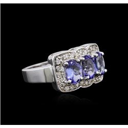 14KT White Gold 2.52ctw Tanzanite and Diamond Ring