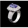 Image 3 : 14KT White Gold 3.06ct Tanzanite and Diamond Ring