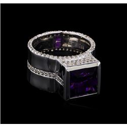 Crayola 3.5ct Amethyst and White Sapphire Ring - .925 Silver