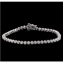 1.65ctw Diamond Tennis Bracelet - 14KT White Gold