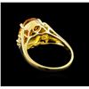 Image 3 : 4.72ct Citrine and Diamond Ring - 14KT Yellow Gold