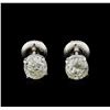 Image 1 : 1.33ctw Diamond Solitaire Earrings - 14KT White Gold