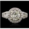 Image 2 : 18KT White Gold 3.48ctw Diamond Ring