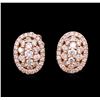 Image 1 : 0.85ctw Diamond Earrings - 14KT Rose Gold