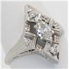 Image 5 : 0.35ctw Vintage Diamond Ring - 18KT White Gold
