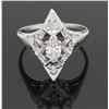 Image 6 : 0.35ctw Vintage Diamond Ring - 18KT White Gold