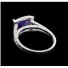 Image 3 : 2.28ct Tanzanite and Diamond Ring - 14KT White Gold