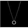 Image 2 : 14KT White Gold 1.20ctw Diamond Pendant With Chain