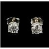 Image 1 : 1.40ctw Diamond Solitaire Earrings - 14KT White Gold