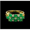 Image 2 : 1.59ctw Emerald and Diamond Ring - 14KT Yellow Gold
