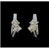 0.36ctw Diamond Earrings - 18KT White Gold