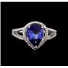 14KT White Gold 2.32ct Tanzanite and Diamond Ring