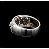 Image 3 : 0.50ctw Pink Sapphire and Diamond Ring - 18KT White Gold