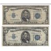 Image 1 : 1934 $5 Silver Certificate Currency Lot of 2