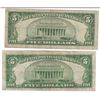 Image 2 : 1934 $5 Silver Certificate Currency Lot of 2