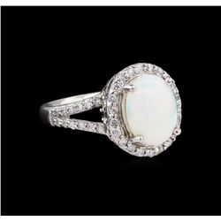 2.03ct Opal and Diamond Ring - 14KT White Gold