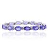 14KT White Gold 34.30ctw Tanzanite and Diamond Bracelet