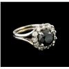 4.42ctw Black Diamond Ring - 14KT White Gold