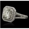 Image 1 : 14KT White Gold 3.99ctw Diamond Ring