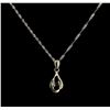 Image 1 : 0.05ct Sapphire and Diamond Necklace - 18KT White Gold