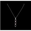 Image 2 : Crayola 10.50ctw Garnet and White Sapphire Pendant With Chain - .925 Silver