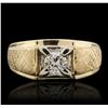 Image 2 : 14KT Yellow Gold 0.34ctw Diamond Ring