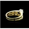 Image 3 : 14KT Yellow Gold 0.70ctw Diamond Wedding Ring Set