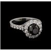 2.68ctw Black Diamond Ring - 14KT White Gold