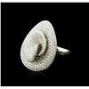 Image 1 : 14KT White Gold 3.62ctw Diamond Ring