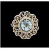 Image 1 : 14KT White Gold 2.65ct Blue Topaz and Diamond Ring