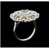 Image 3 : 14KT White Gold 2.65ct Blue Topaz and Diamond Ring