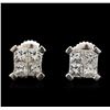 Image 1 : 1.64ctw Diamond Earrings - 14KT White Gold