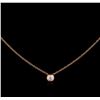 Image 1 : 0.09ct Diamond Necklace - 14KT Rose Gold