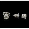 Image 2 : 1.25ctw Diamond Stud Earrings - 14KT White Gold