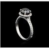 Image 4 : 2.84ctw Black Diamond Ring - 14KT White Gold