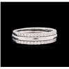 Image 1 : 0.56ctw Diamond Stackable Ring - 14KT White Gold