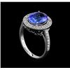 Image 4 : 3.62ct Tanzanite and Diamond Ring - 14KT White Gold