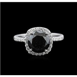 4.03ctw Black Diamond Ring - 18KT White Gold