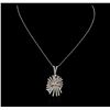 Image 1 : 14KT White Gold 1.34ctw Diamond Pendant With Chain