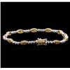 Image 2 : 14KT Two-Tone Gold 1.56ctw Diamond Bracelet