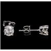 Image 2 : 0.82ctw Diamond Solitaire Earrings - 14KT White Gold